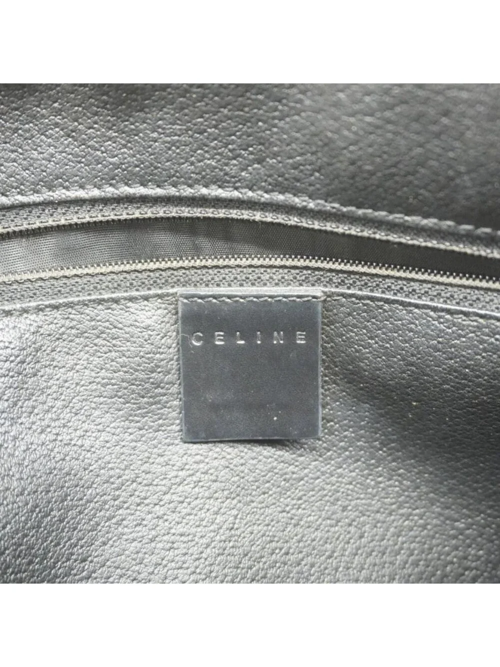 Celine Shoulder Bag Macadam Black Brown Gold